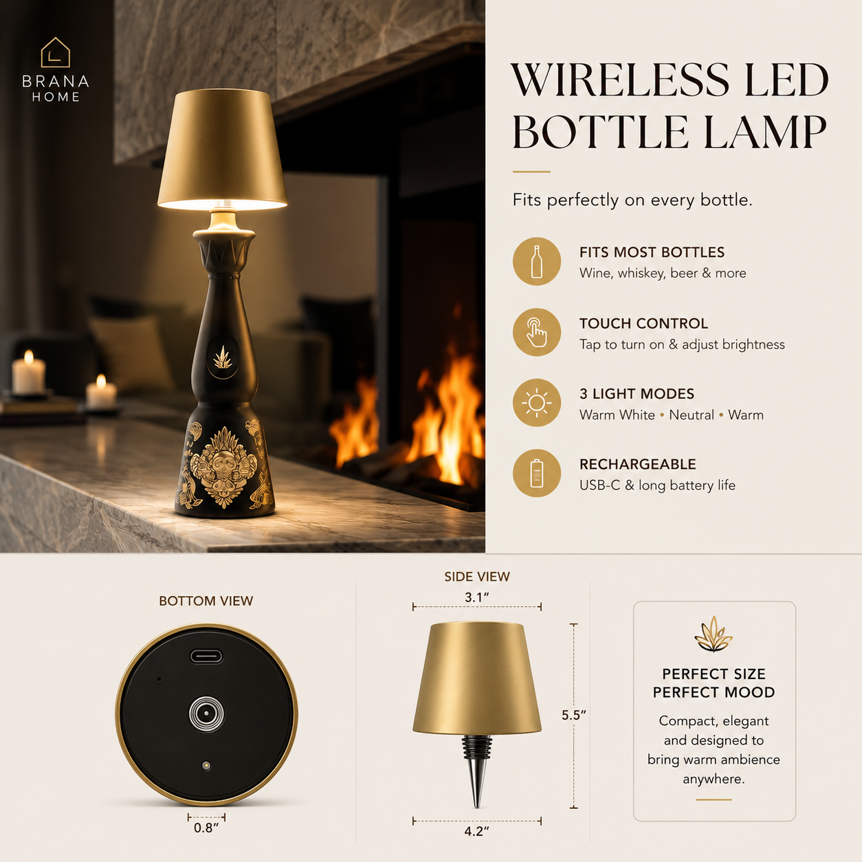 BottleGlow™ | Wireless Bottle Lamp