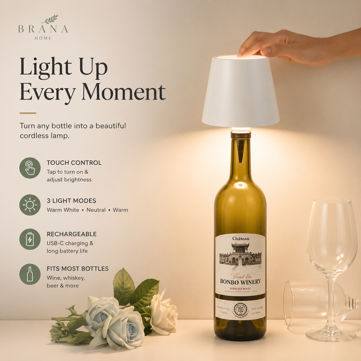 BottleGlow™ | Wireless Bottle Lamp