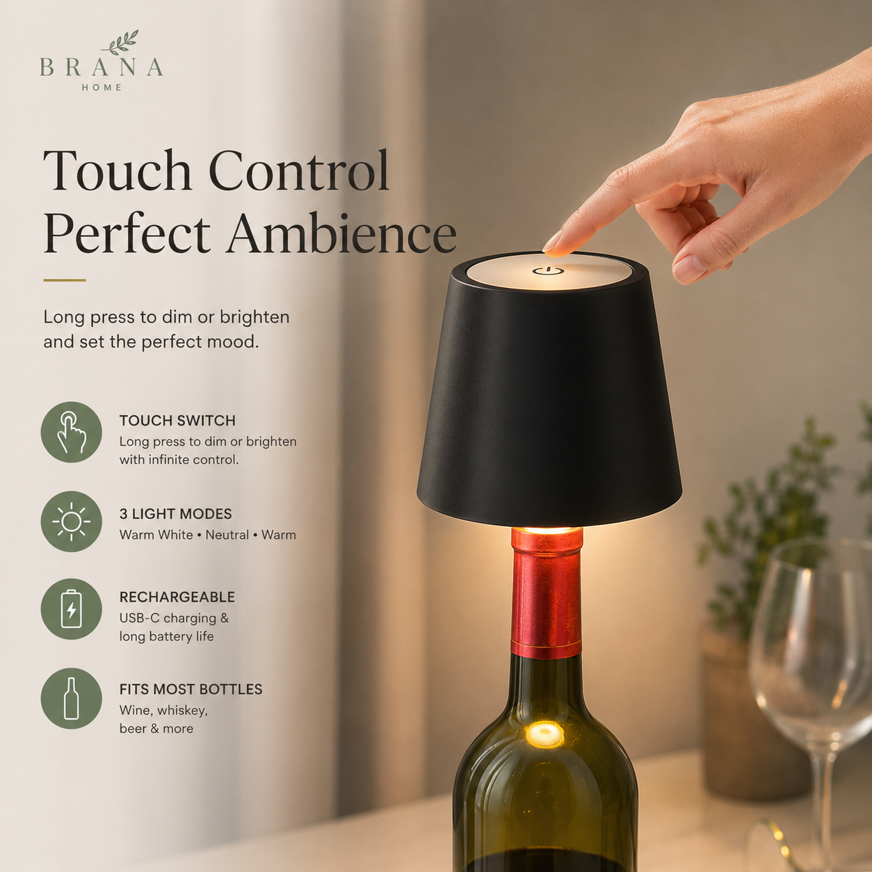 BottleGlow™ | Wireless Bottle Lamp