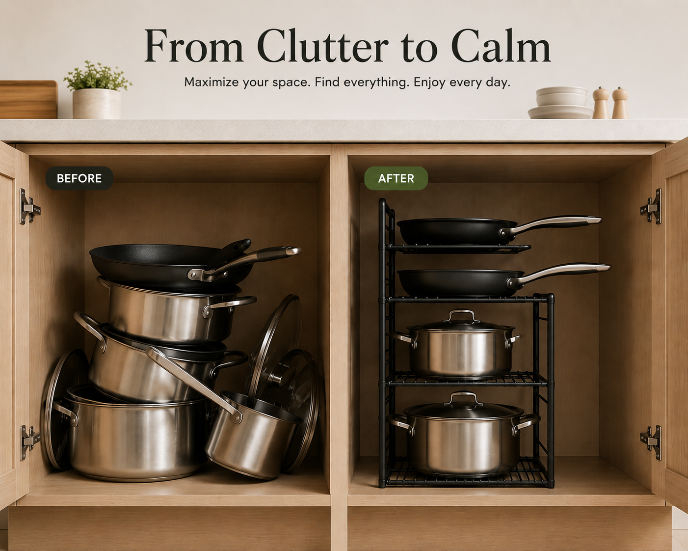 Adjustable Pot & Pan Organizer