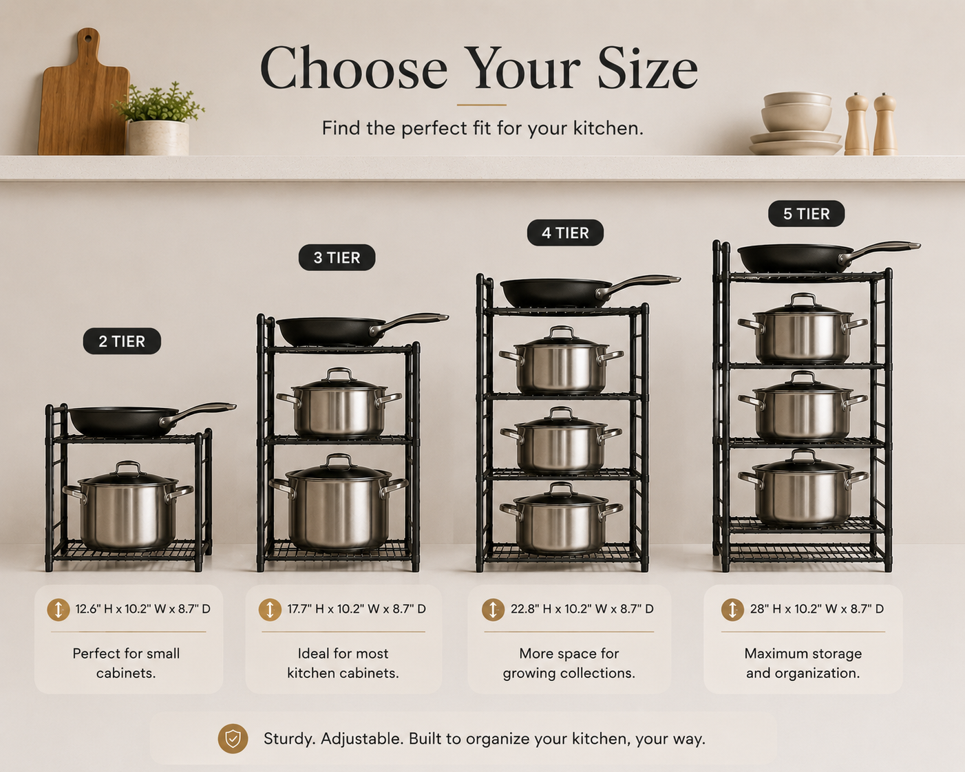 Adjustable Pot & Pan Organizer