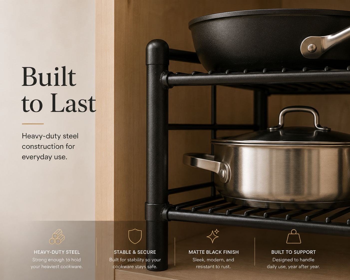 Adjustable Pot & Pan Organizer